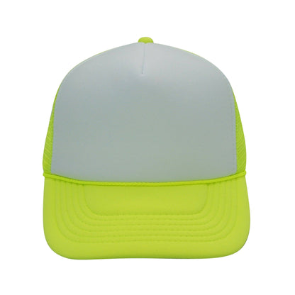 Nissun Neon Color Foam Mesh Trucker Hats Caps, Blank Two Tone Snapbacks: Neon Green/White - Bria Blair Creative
