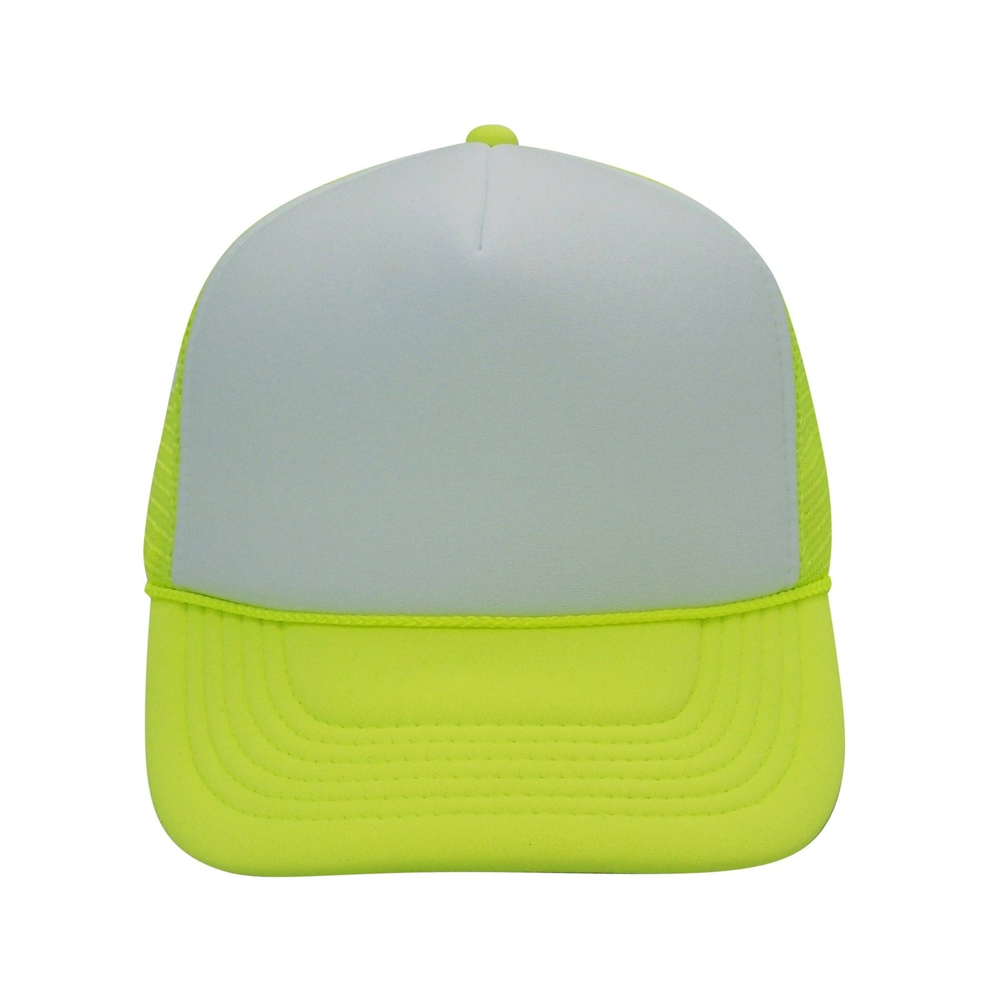 Nissun Neon Color Foam Mesh Trucker Hats Caps, Blank Two Tone Snapbacks: Neon Orange/White - Bria Blair Creative