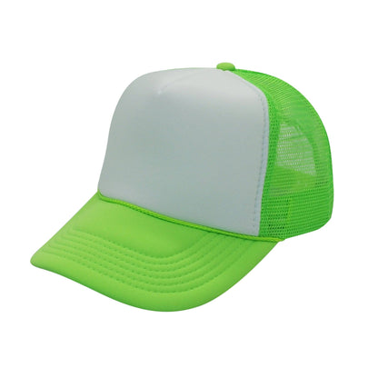 Nissun Neon Color Foam Mesh Trucker Hats Caps, Blank Two Tone Snapbacks: Neon Pink - Bria Blair Creative