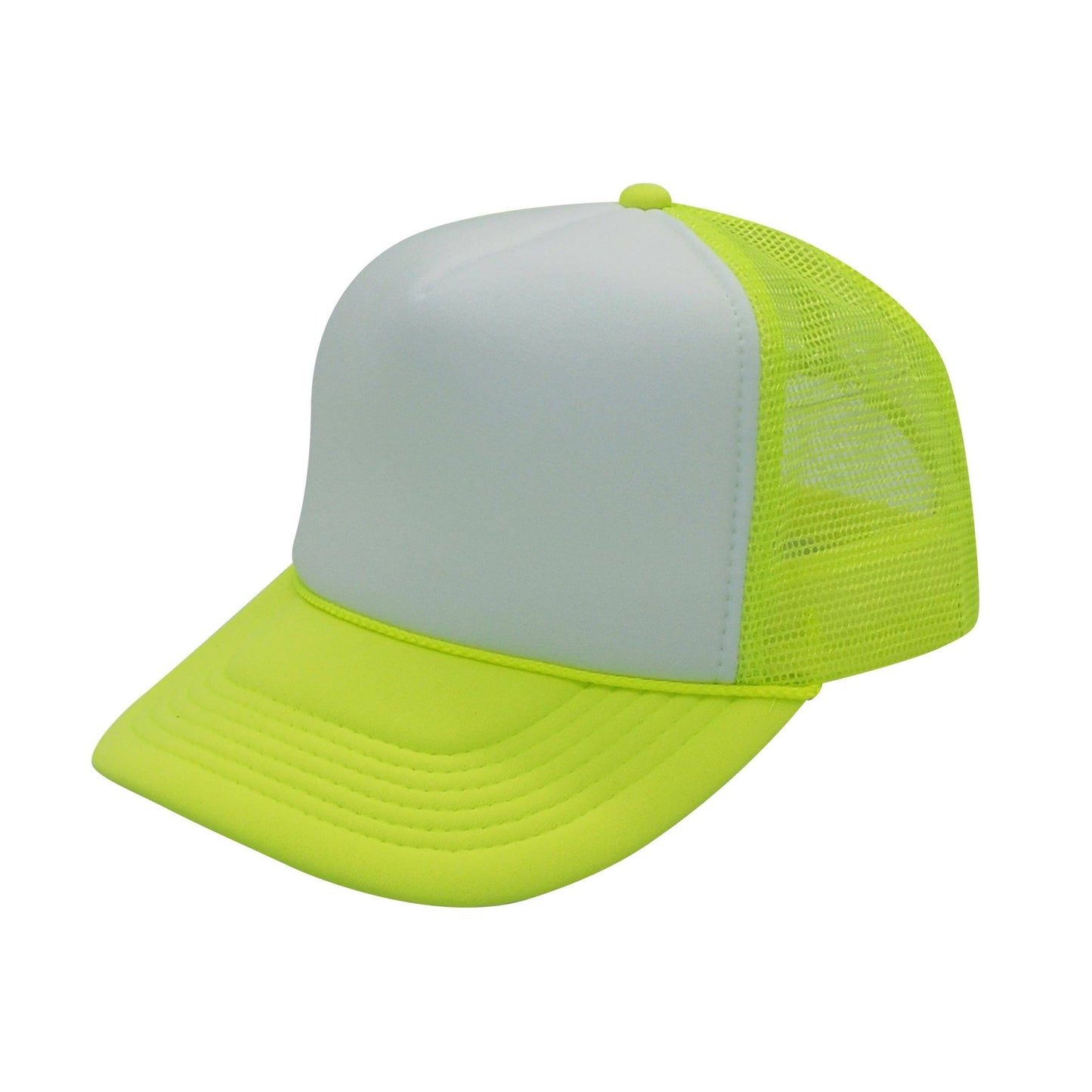 Nissun Neon Color Foam Mesh Trucker Hats Caps, Blank Two Tone Snapbacks: Neon Pink/White - Bria Blair Creative