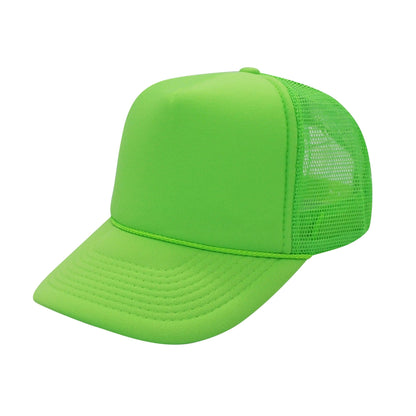 Nissun Neon Color Foam Mesh Trucker Hats Caps, Blank Two Tone Snapbacks: Neon Yellow - Bria Blair Creative