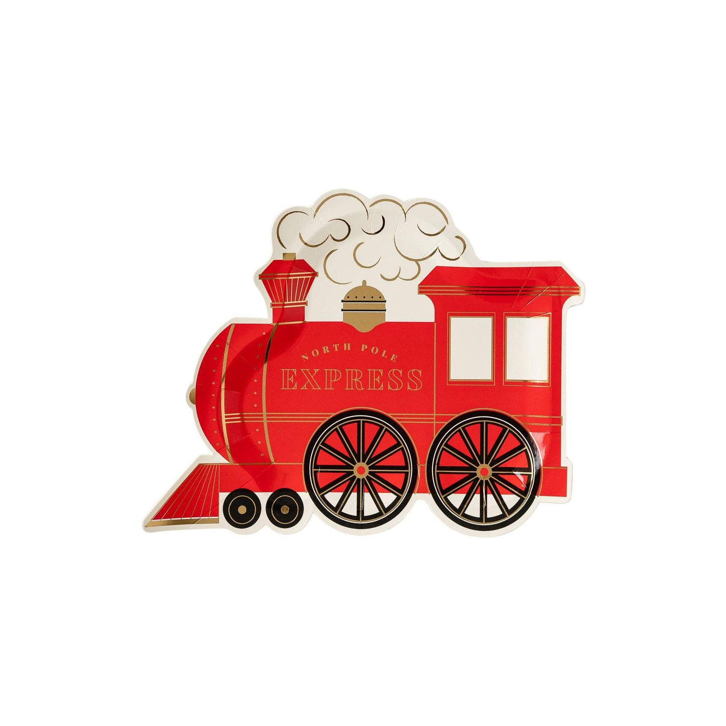 NOR941 - North Pole Express Train Shaped Plate - Bria Blair Creative