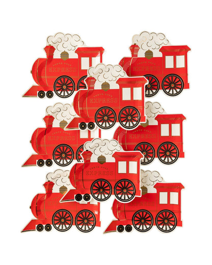NOR941 - North Pole Express Train Shaped Plate - Bria Blair Creative
