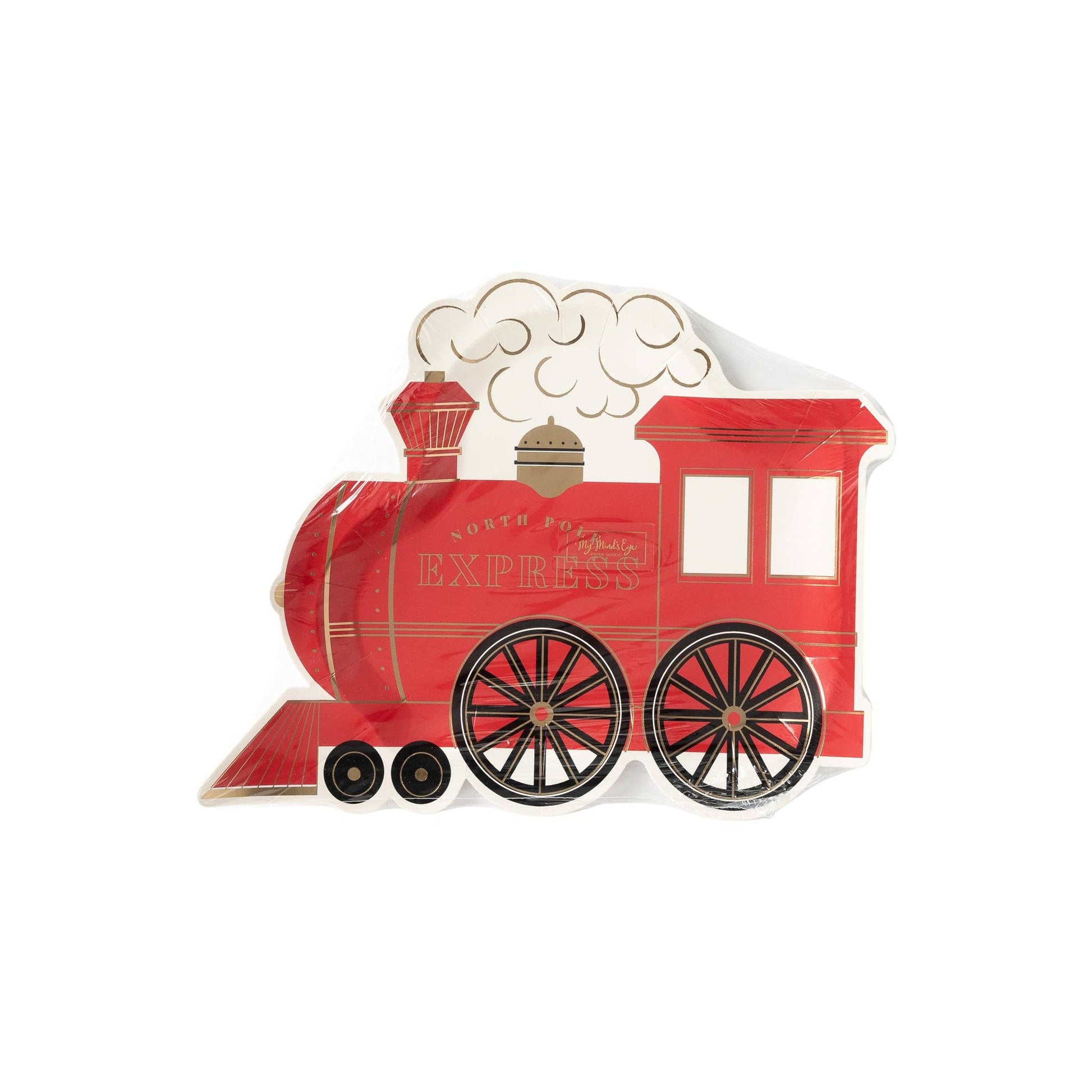 NOR941 - North Pole Express Train Shaped Plate - Bria Blair Creative