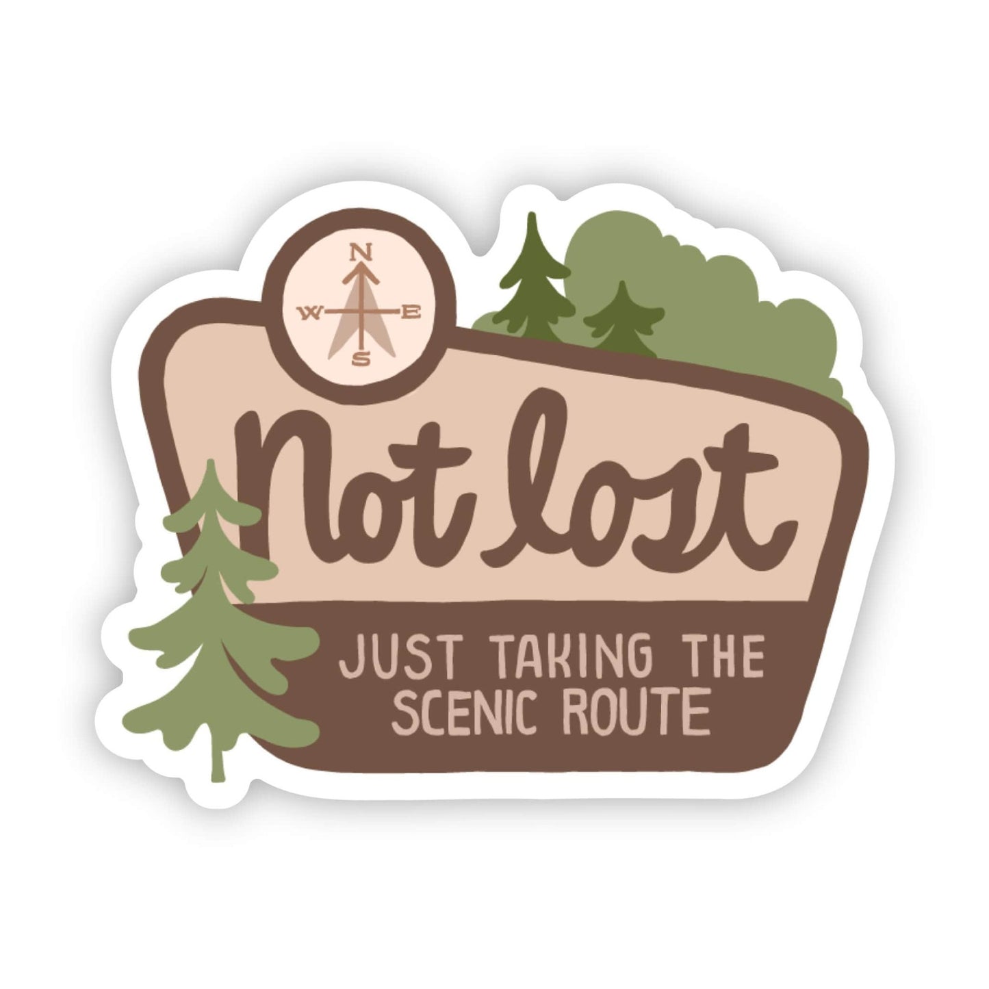 "Not Lost, Just Taking The Scenic Route" Sticker - Bria Blair Creative