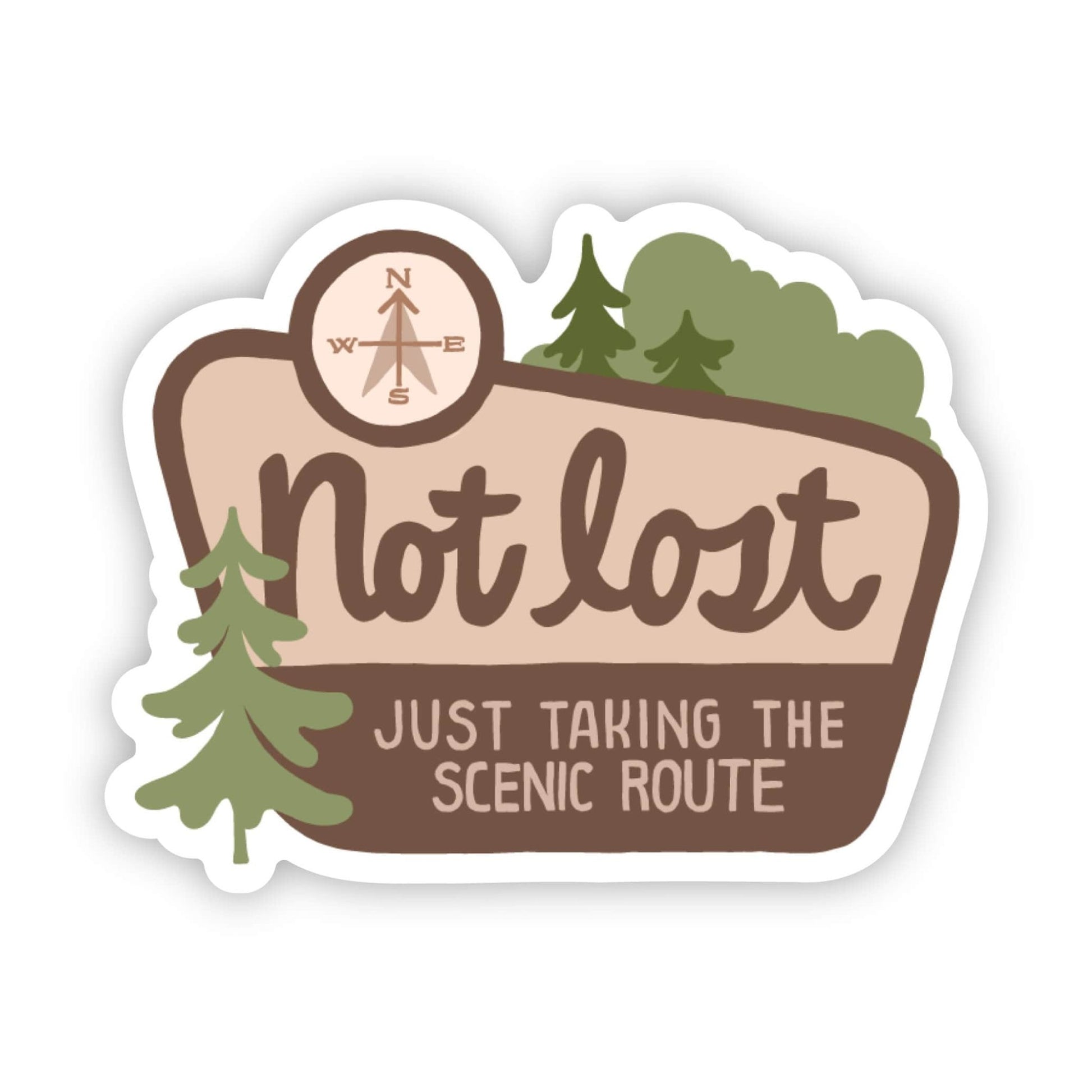 "Not Lost, Just Taking The Scenic Route" Sticker - Bria Blair Creative