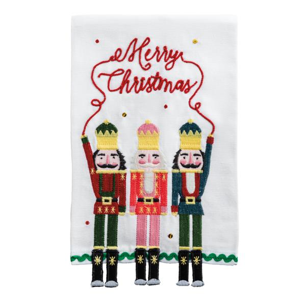 Nutcracker Dangle Embroidery Towel - Bria Blair Creative