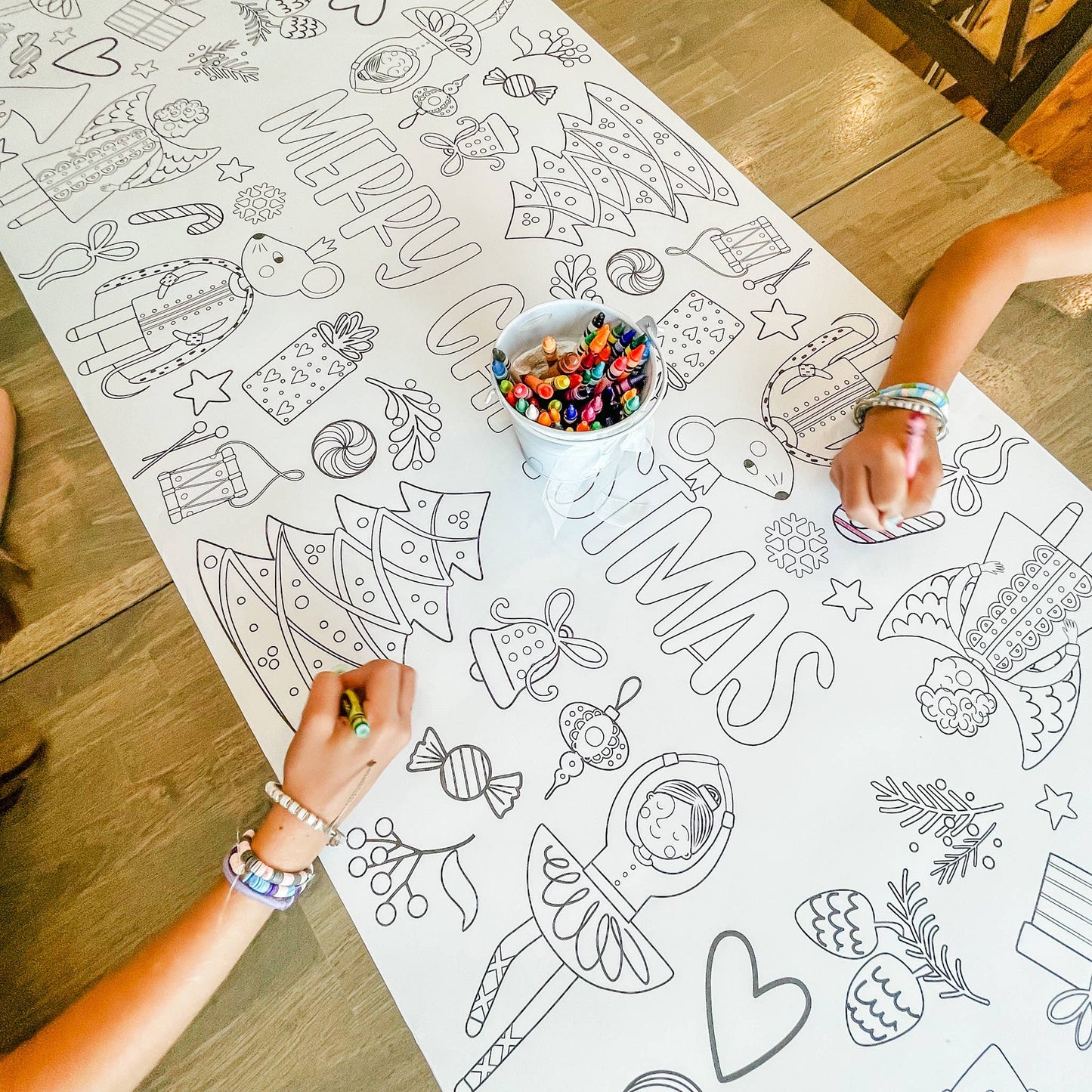 Nutcracker Party Coloring Table Runner| Merry Christmas - Bria Blair Creative