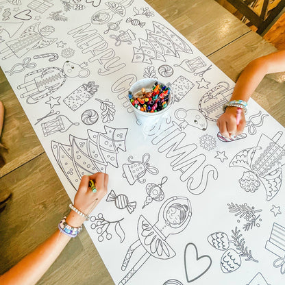 Nutcracker Party Coloring Table Runner| Merry Christmas - Bria Blair Creative
