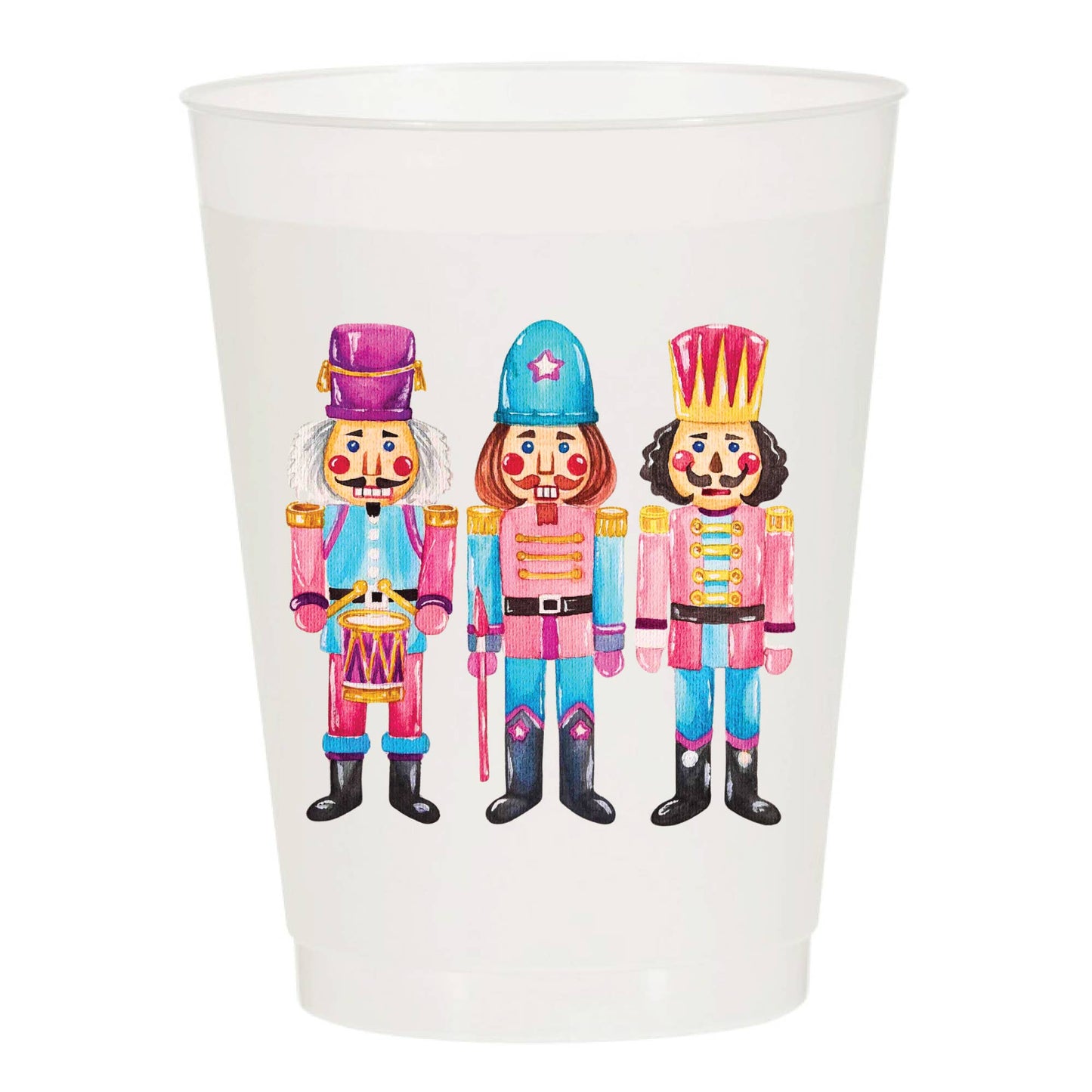 Nutcracker Pink Christmas Frosted Cups - Christmas: Pack of 10 - Bria Blair Creative