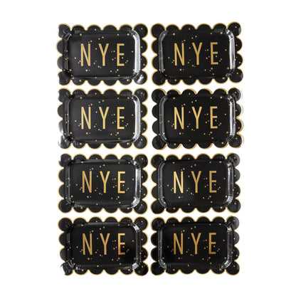 NYE1040 - Happy New Year NYE Scallop Paper Plate - Bria Blair Creative