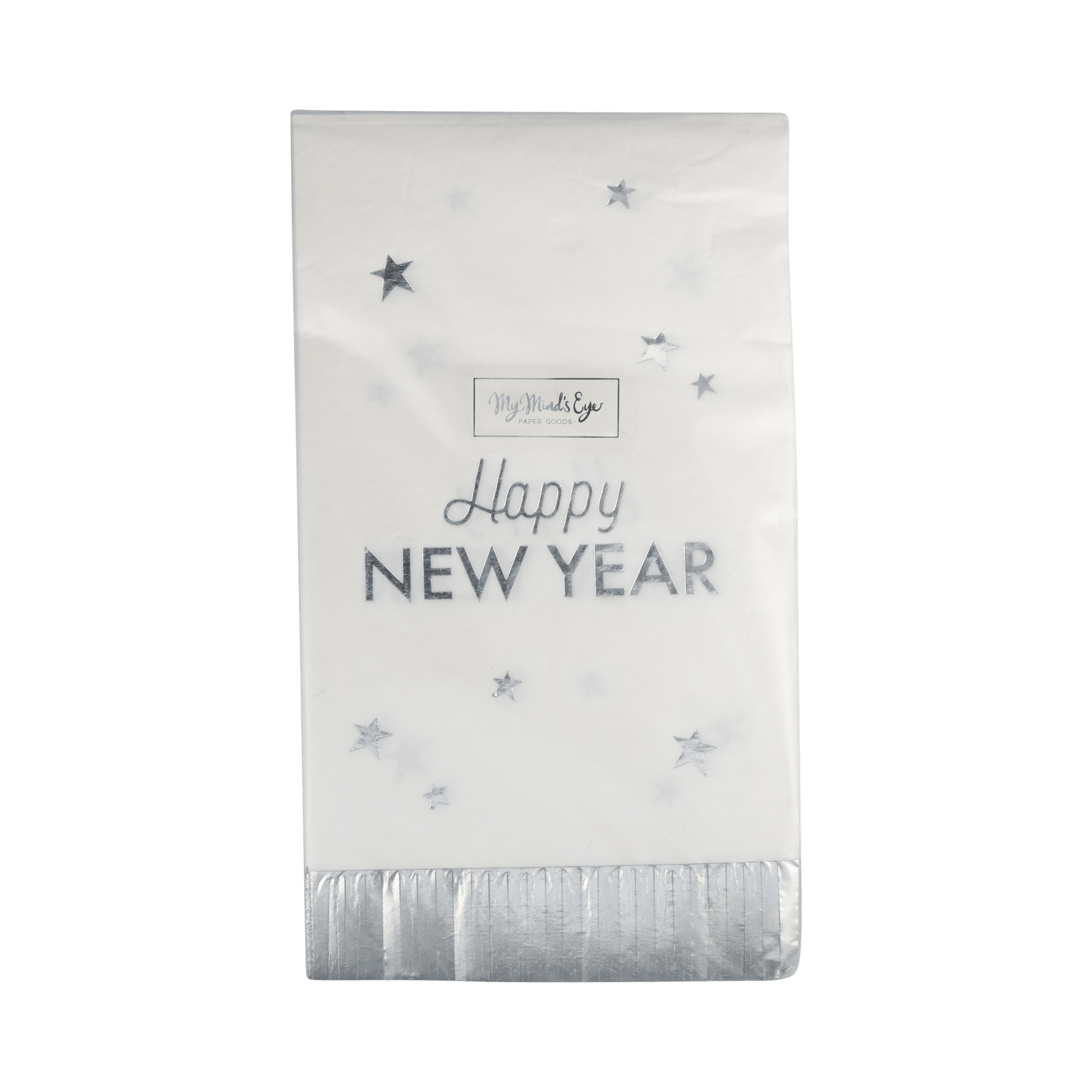 NYE1139 - Happy New Year Fringed Dinner Napkin - Bria Blair Creative