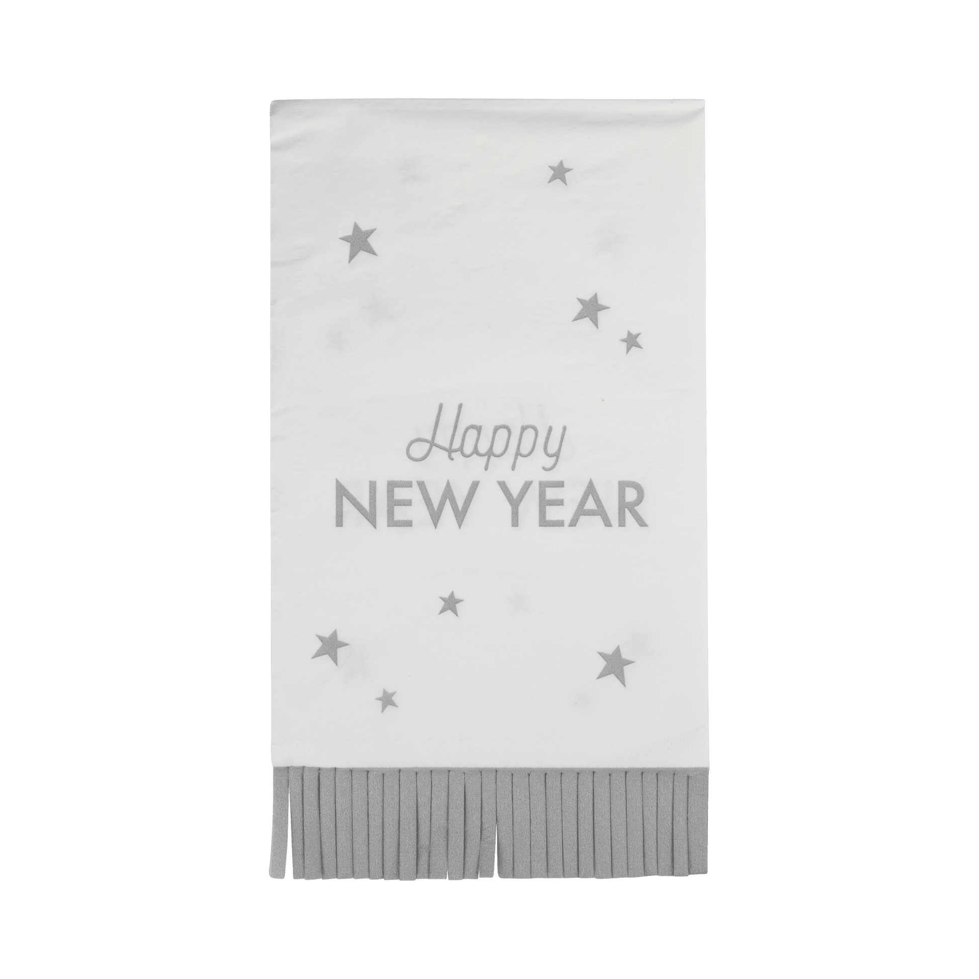 NYE1139 - Happy New Year Fringed Dinner Napkin - Bria Blair Creative