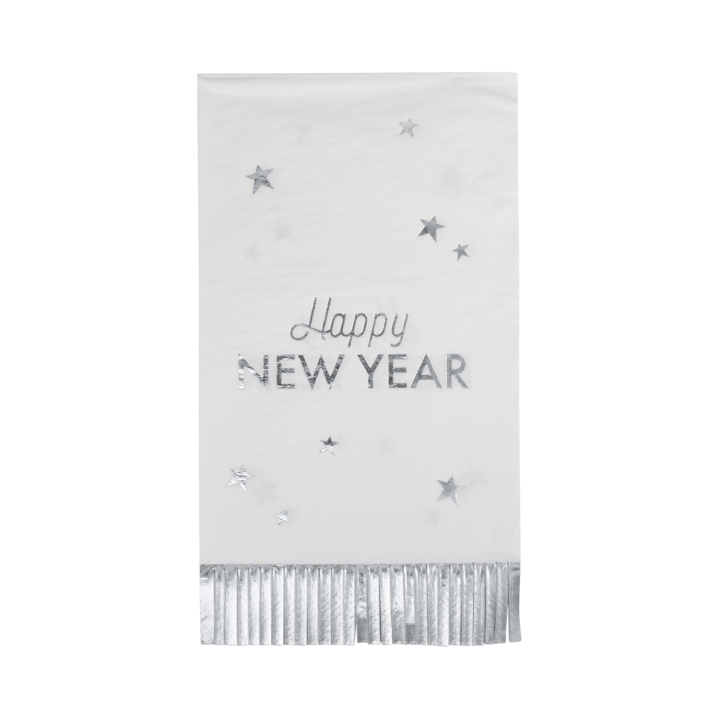 NYE1139 - Happy New Year Fringed Dinner Napkin - Bria Blair Creative