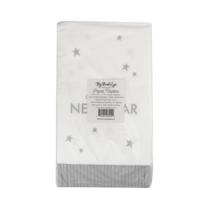 NYE1139 - Happy New Year Fringed Dinner Napkin - Bria Blair Creative