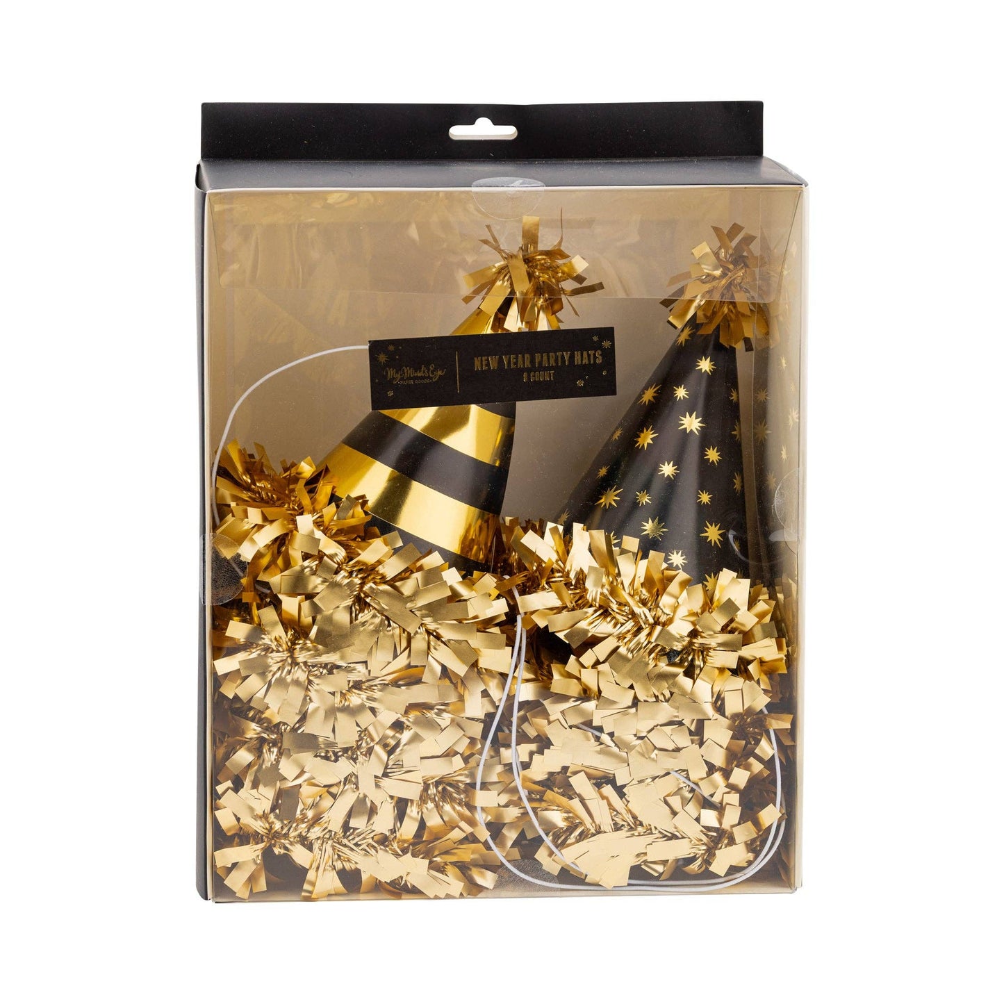 NYE1208 - Black and Gold Party Hats - Bria Blair Creative