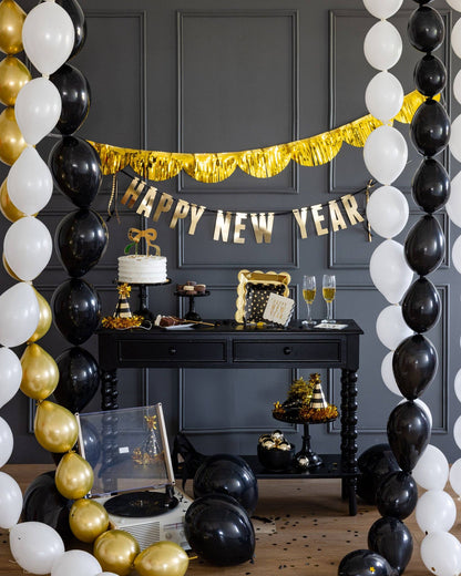NYE1208 - Black and Gold Party Hats - Bria Blair Creative