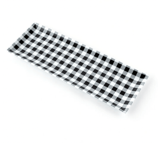 One Hundred 80 Degrees Sandwich Tray, Black Gingham (ME0545) - Bria Blair Creative