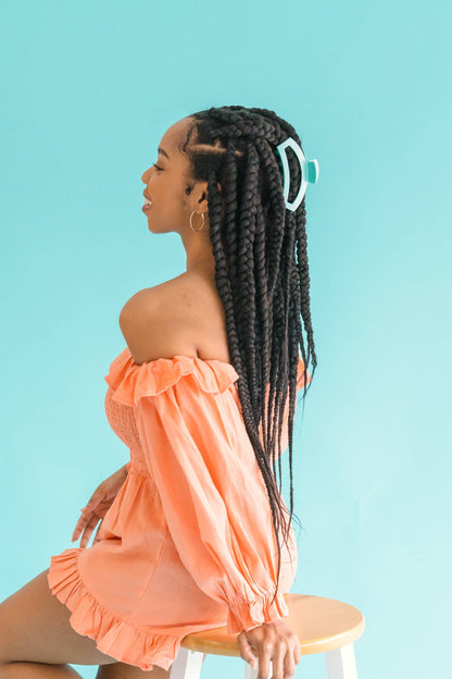 Open Hair Clip | Large | Totally Turquoise - Bria Blair Creative