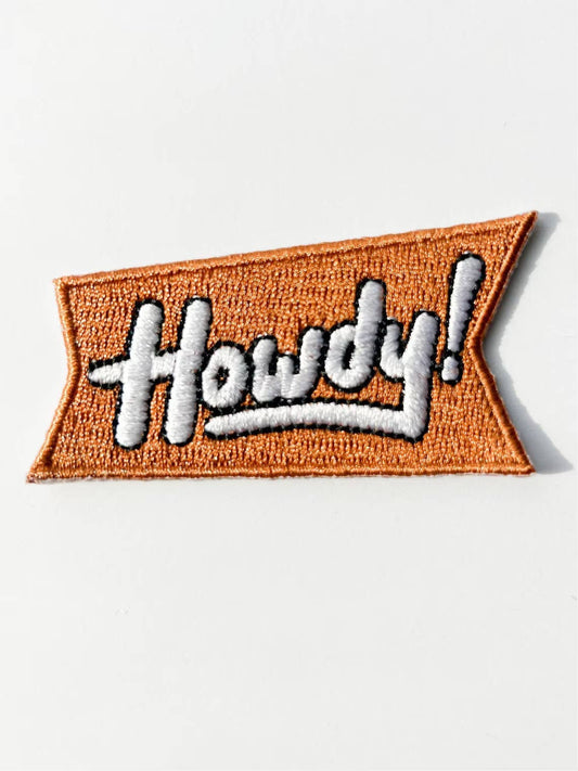 Orange Howdy Iron On Patch for Trucker Texas Western Cowgirl - Bria Blair Creative