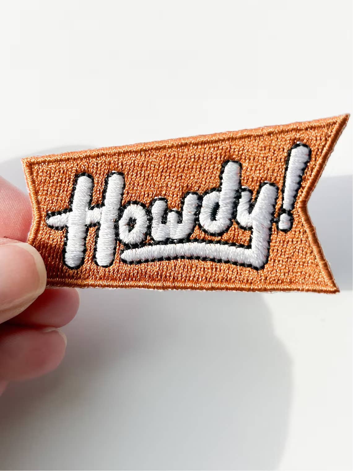 Orange Howdy Iron On Patch for Trucker Texas Western Cowgirl - Bria Blair Creative