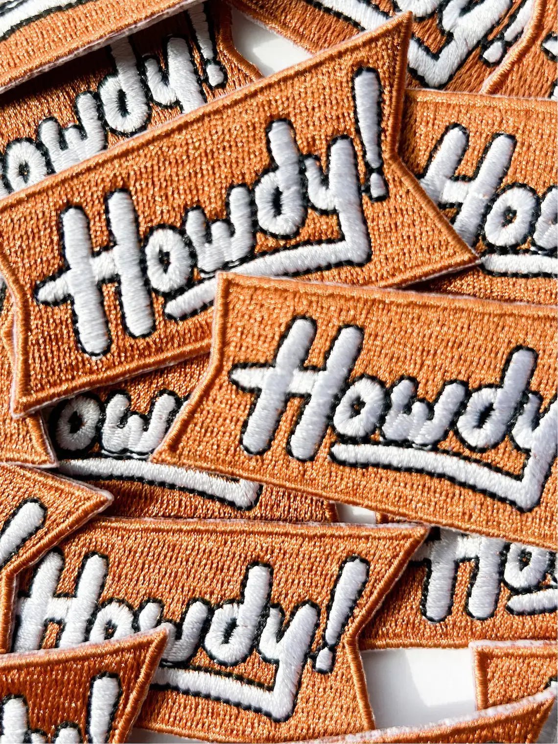 Orange Howdy Iron On Patch for Trucker Texas Western Cowgirl - Bria Blair Creative