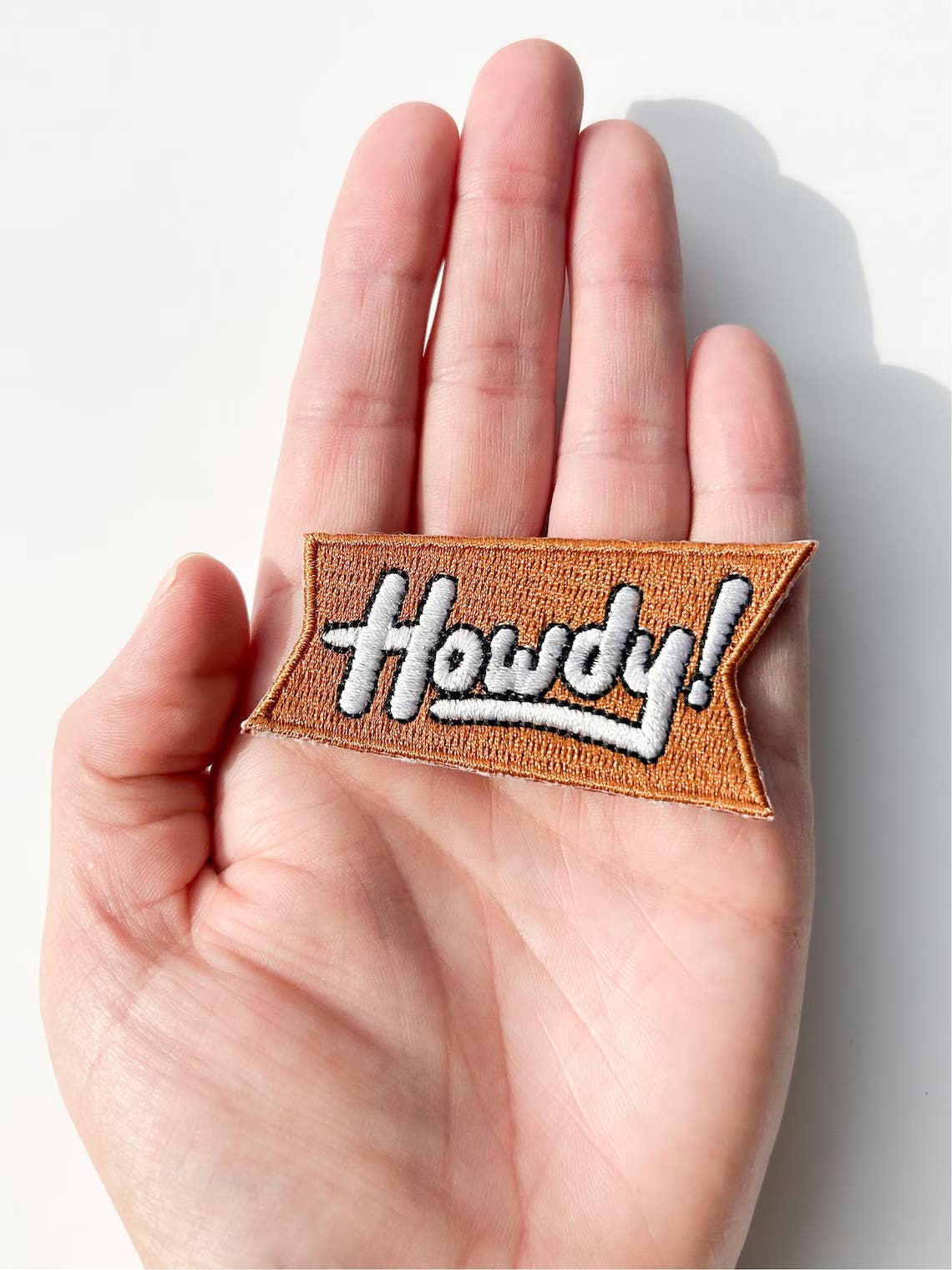 Orange Howdy Iron On Patch for Trucker Texas Western Cowgirl - Bria Blair Creative