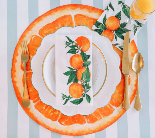 Orange Orchard Guest Napkins - Bria Blair Creative
