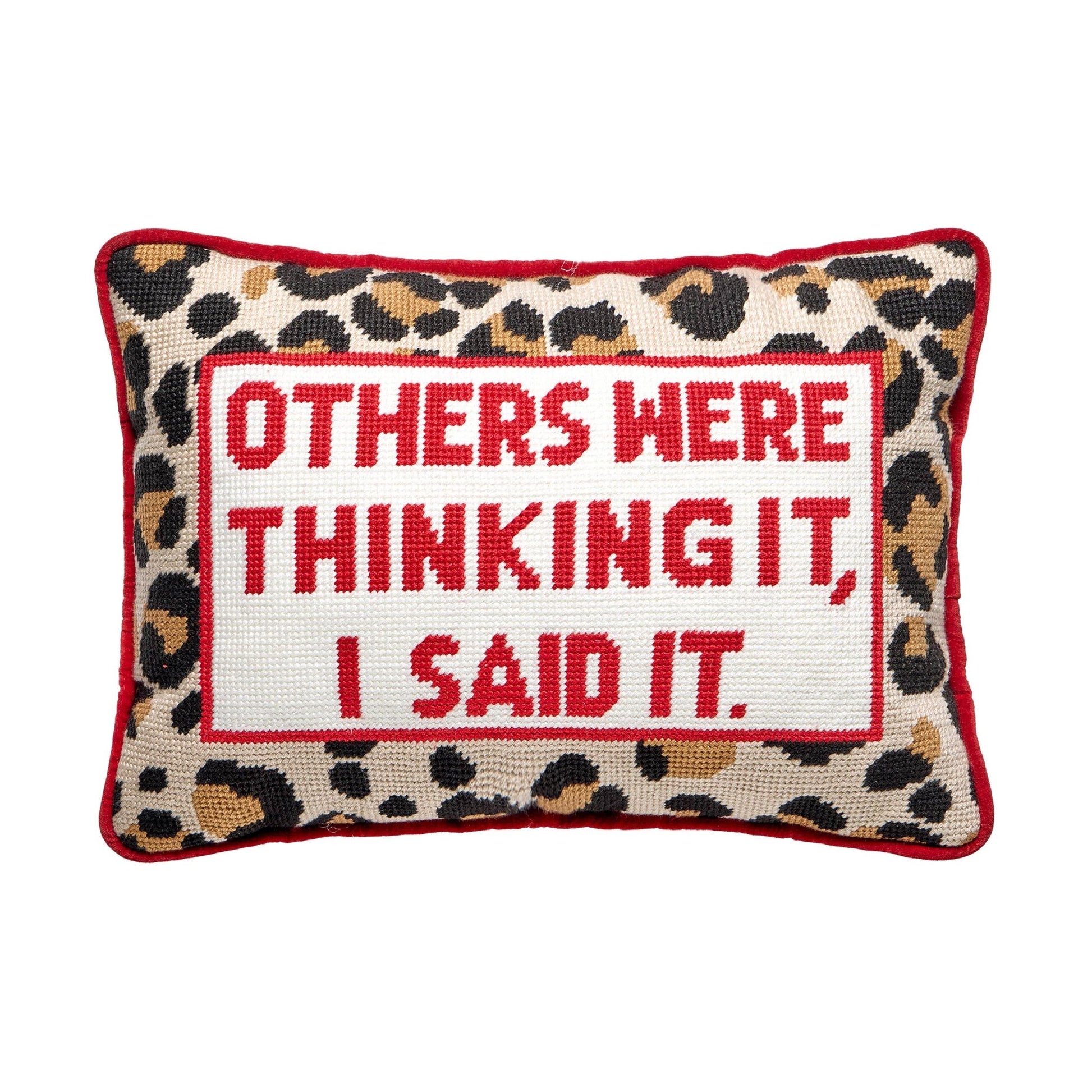 Others Were Thinking It Embroidered Pillow - Bria Blair Creative