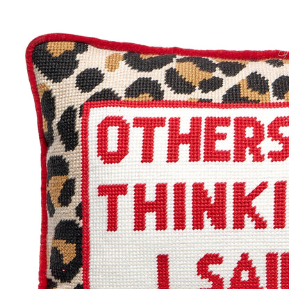 Others Were Thinking It Embroidered Pillow - Bria Blair Creative