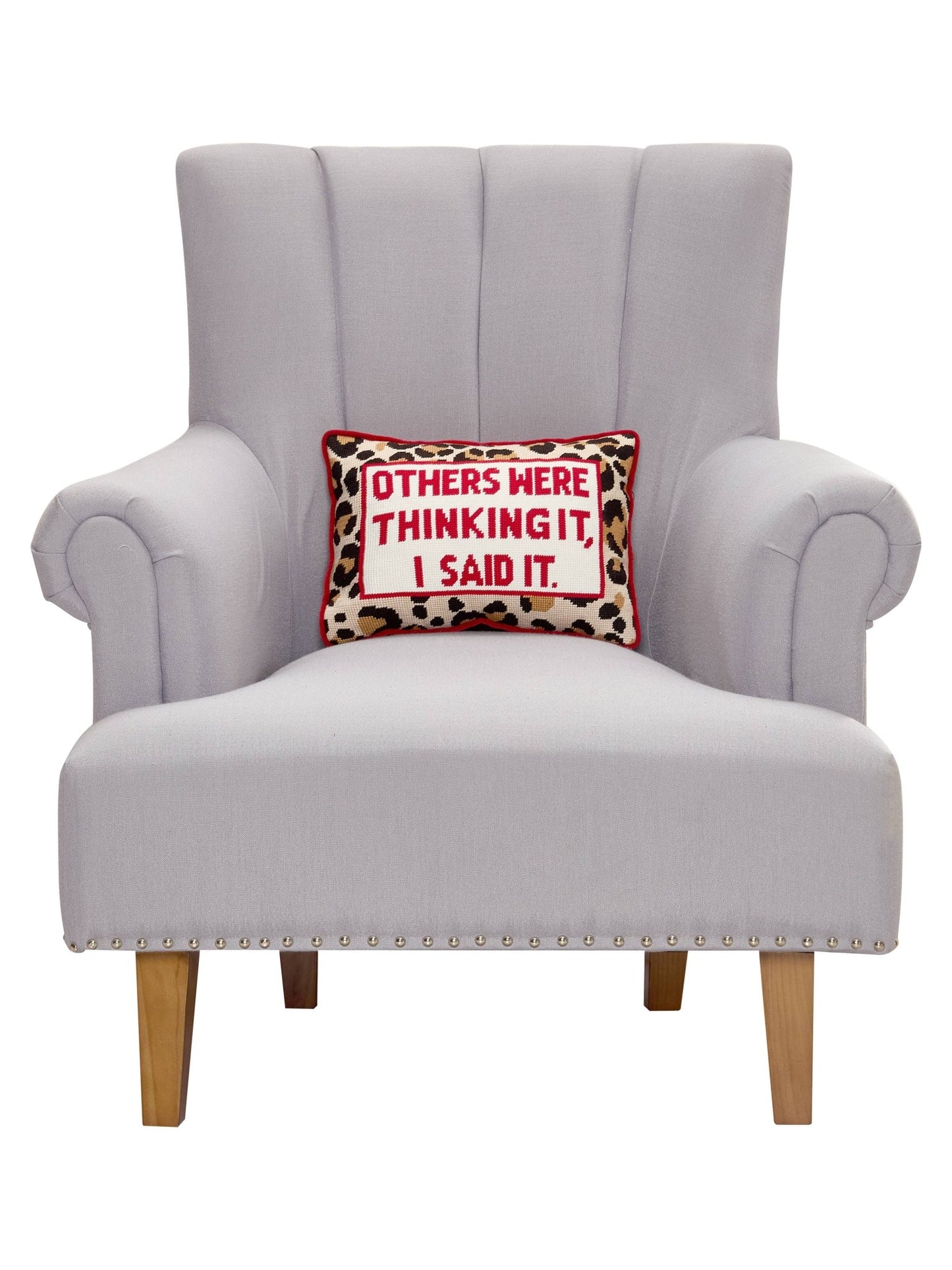 Others Were Thinking It Embroidered Pillow - Bria Blair Creative