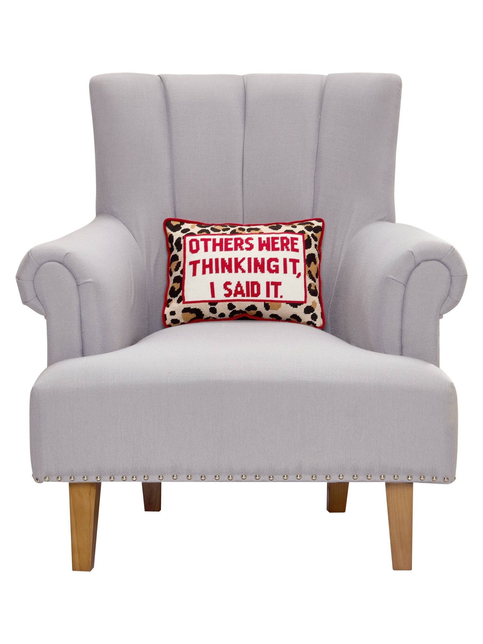 Others Were Thinking It Embroidered Pillow - Bria Blair Creative