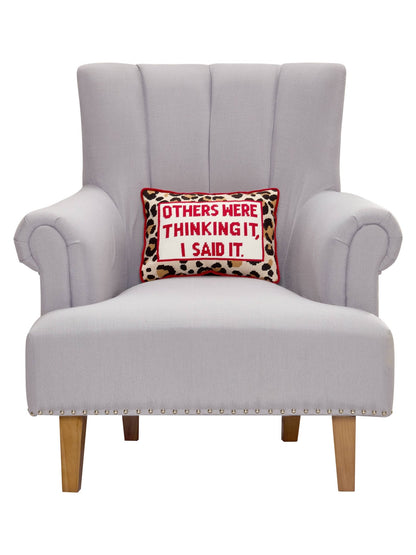 Others Were Thinking It Embroidered Pillow - Bria Blair Creative