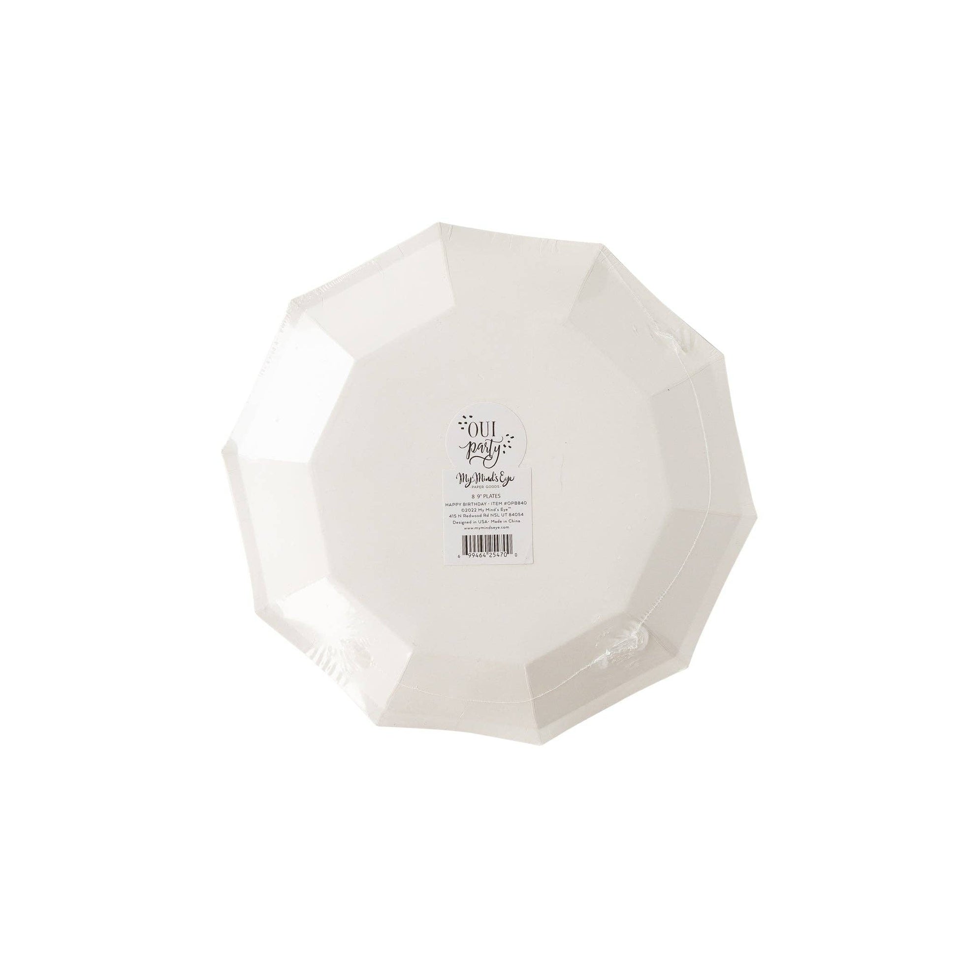 Oui Party Birthday Hexagon Paper Plate - Bria Blair Creative