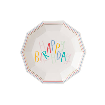 Oui Party Birthday Hexagon Paper Plate - Bria Blair Creative
