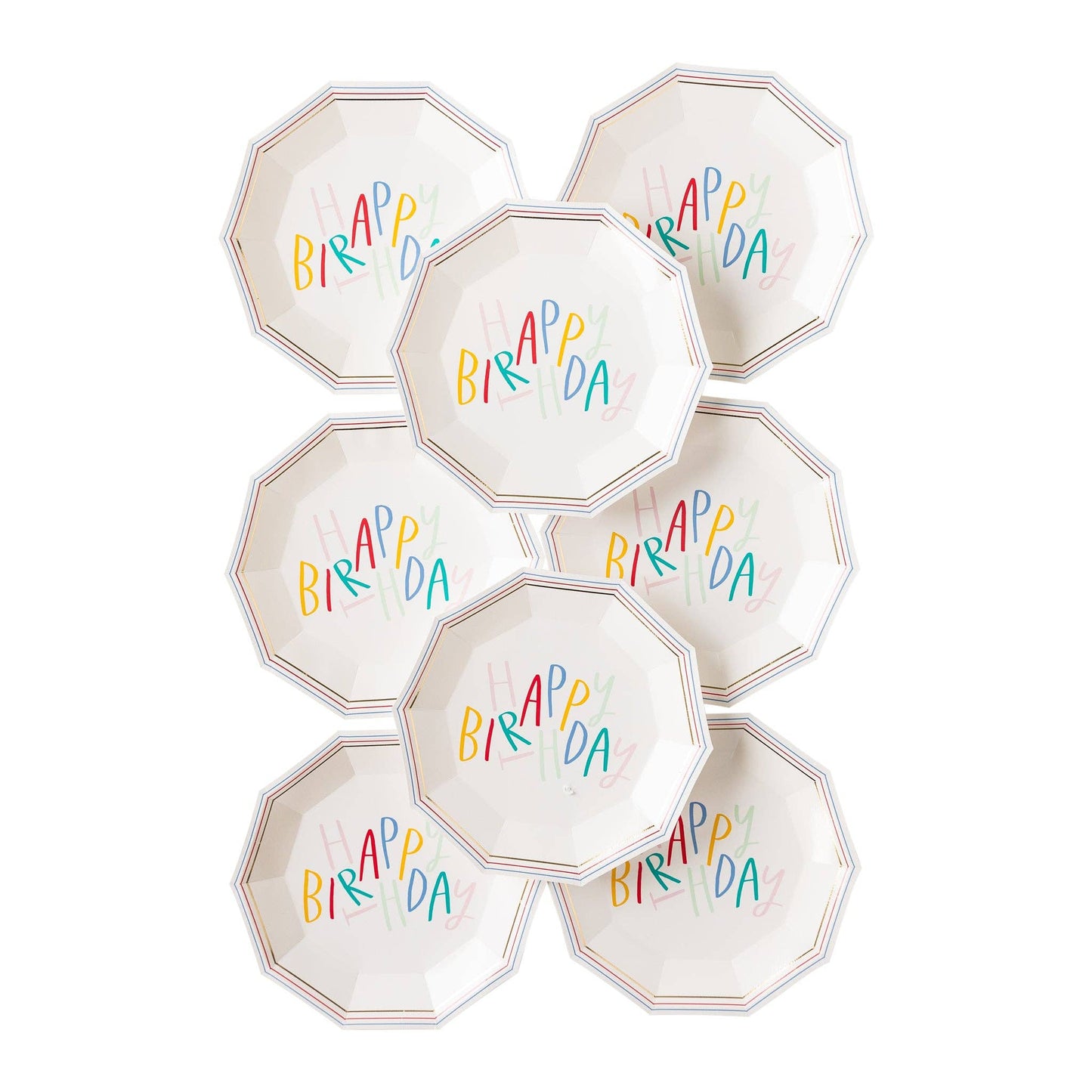 Oui Party Birthday Hexagon Paper Plate - Bria Blair Creative