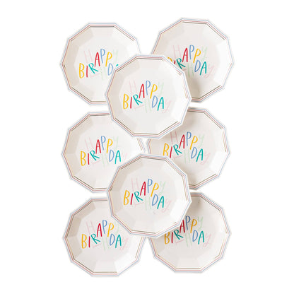 Oui Party Birthday Hexagon Paper Plate - Bria Blair Creative