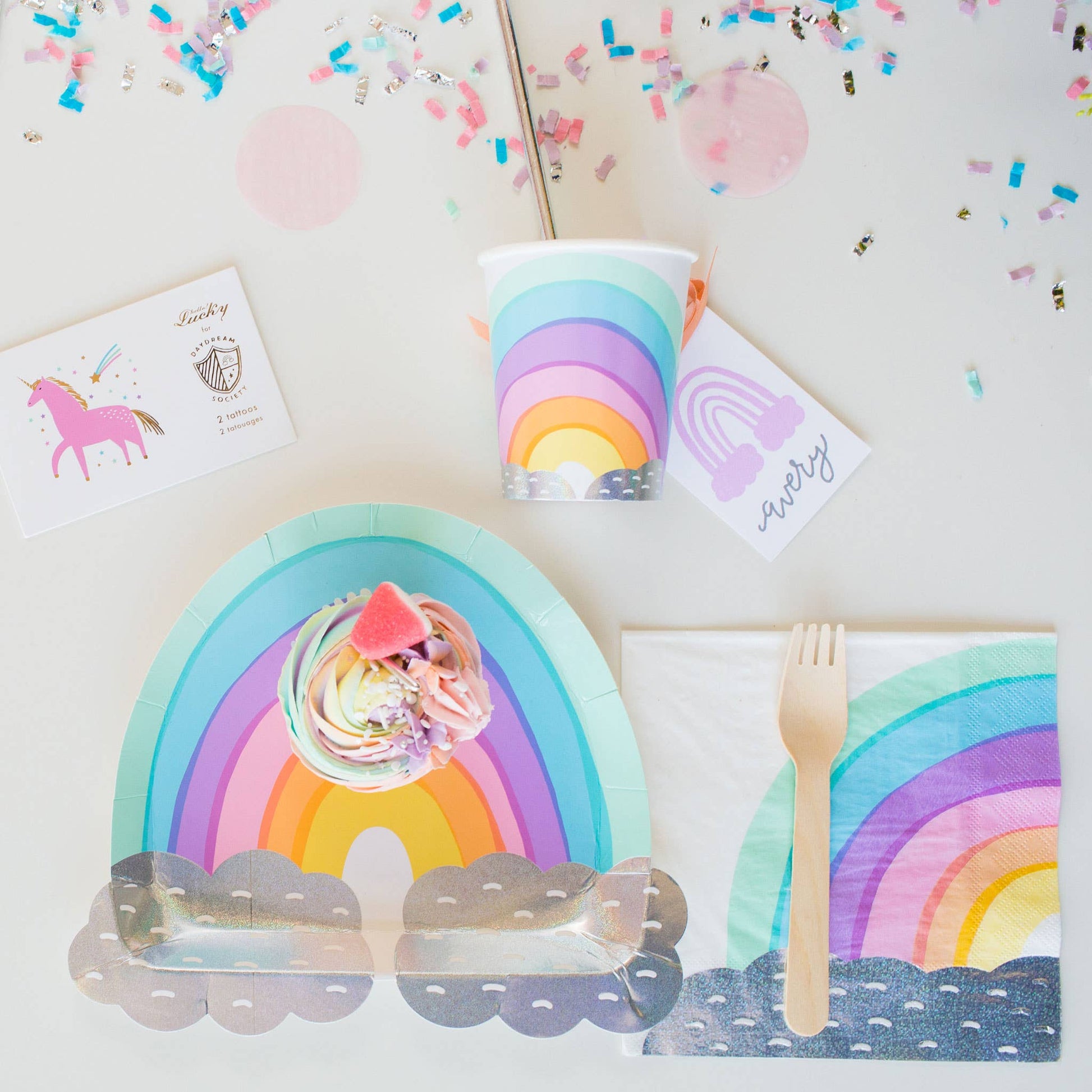 Over the Rainbow Large Plates - 8 Pk. - Bria Blair Creative