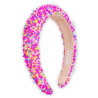 Padded Sprinkles Headband: Hot Pink - Bria Blair Creative
