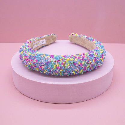 Padded Sprinkles Headband: Light Blue - Bria Blair Creative