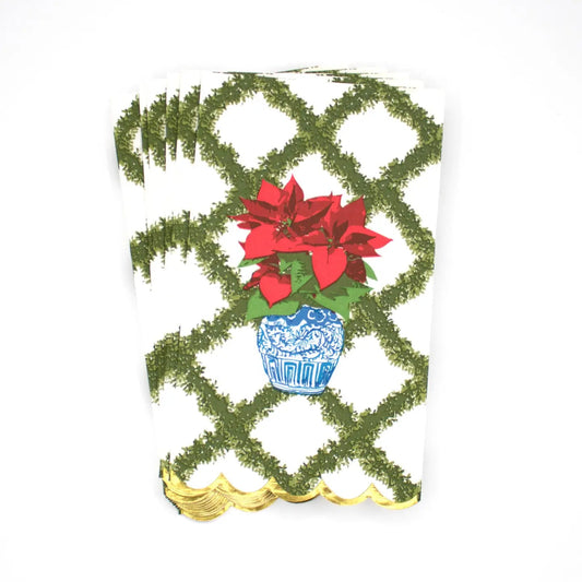 Paper Guest Towels - Poinsettias - Bria Blair Creative