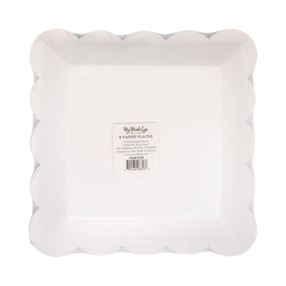 PAR1139 - Pink Scalloped 9" Square Plate - Bria Blair Creative