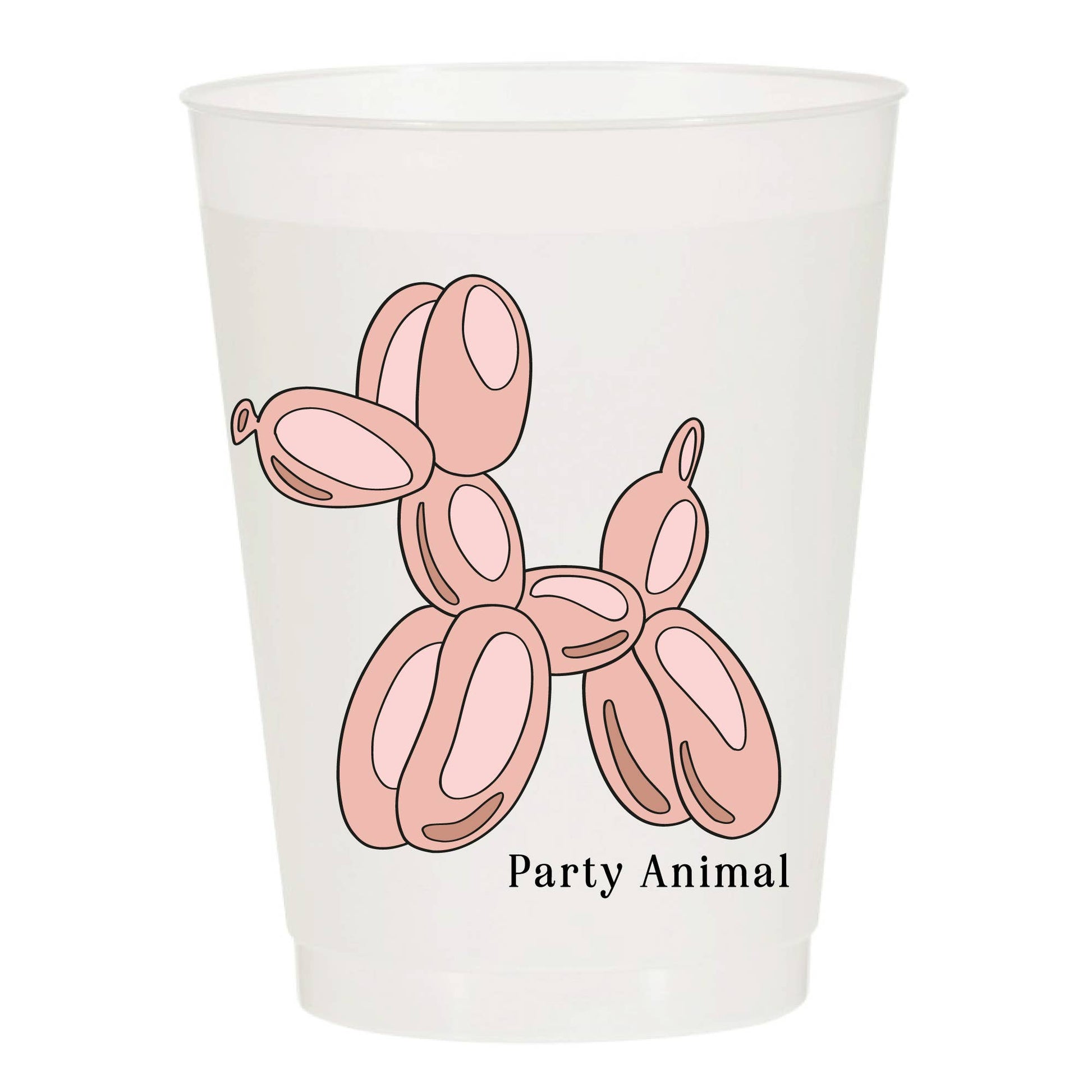 Party Animal Balloon Frosted Cups: Pack of 6 - Bria Blair Creative
