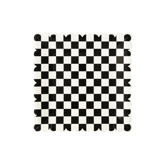 Party More Checkered Paper Plate - Bria Blair Creative