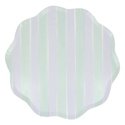 Pastel Stripe Dinner Plates - Bria Blair Creative