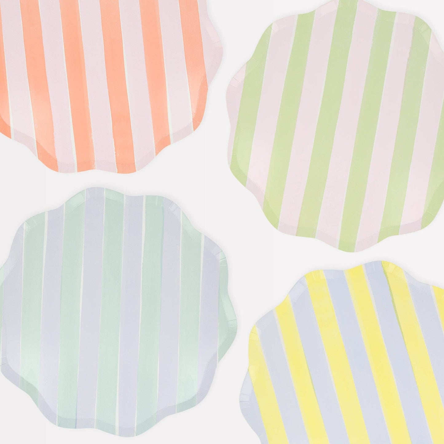 Pastel Stripe Dinner Plates - Bria Blair Creative