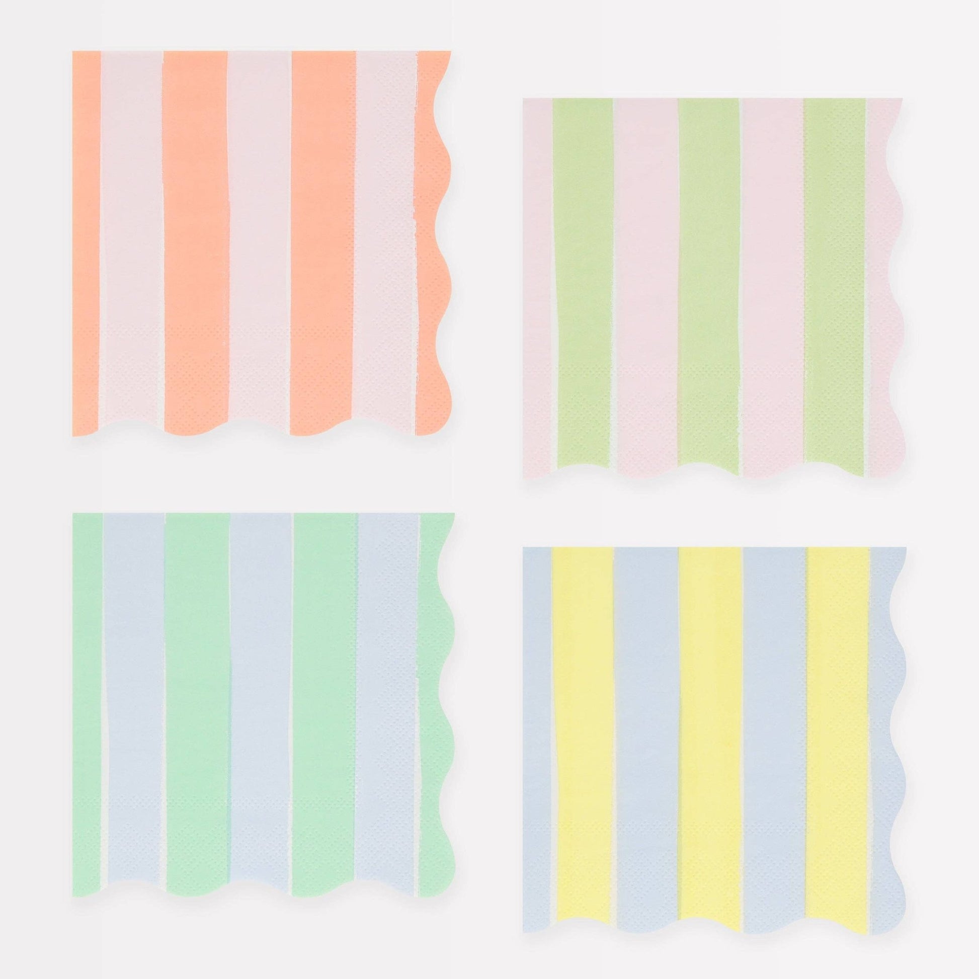 Pastel Stripe Small Napkins - Bria Blair Creative
