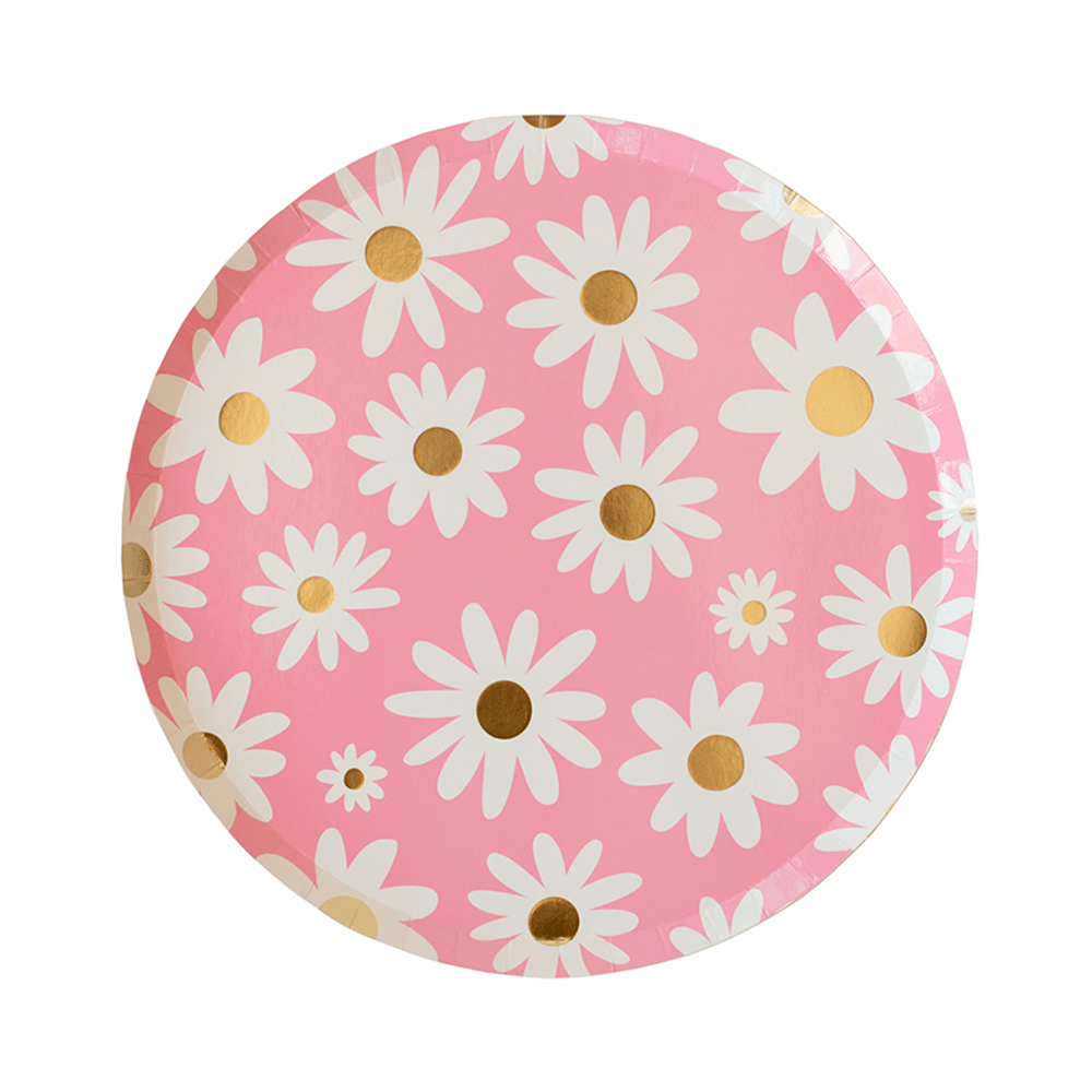 Peace & Love Daisy Dinner Plates - 8 Pk. - Bria Blair Creative