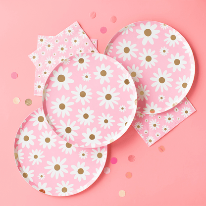 Peace & Love Daisy Dinner Plates - 8 Pk. - Bria Blair Creative
