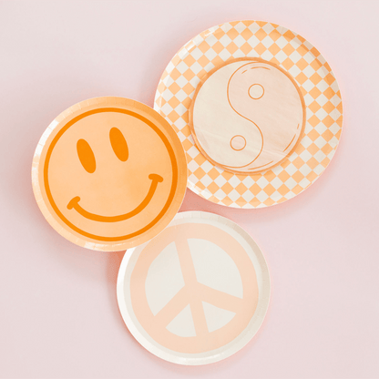 Peace & Love Smile Dessert Plates - 8 Pk. - Bria Blair Creative